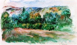 Essoyes Landscape Oil painting by Pierre-Auguste Renoir