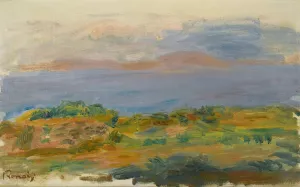 Falaise Verte Et Mer by Pierre-Auguste Renoir Oil Painting