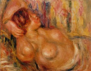 Femme a la Poitrine, Nue Endormie by Pierre-Auguste Renoir Oil Painting