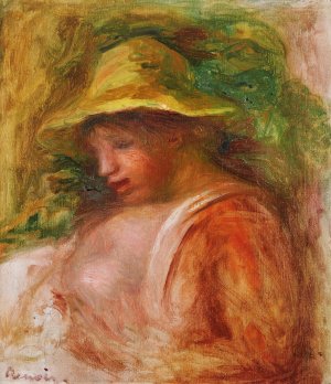 Femme Au Chapeau by Pierre-Auguste Renoir Oil Painting