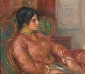 Femme au Fauteuil Vert by Pierre-Auguste Renoir Oil Painting