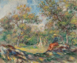 Femme Dans Un Paysage by Pierre-Auguste Renoir Oil Painting