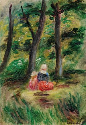 Femme Et Enfant Dans Un Paysage by Pierre-Auguste Renoir Oil Painting