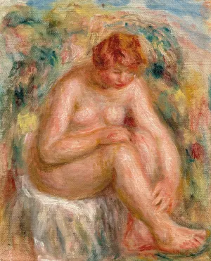 Femme nue assise vue de trois-quarts by Pierre-Auguste Renoir Oil Painting