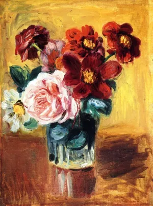 Flowers in a Vase by Pierre-Auguste Renoir - Oil Painting Reproduction