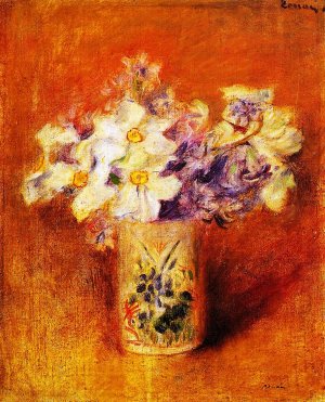 Flowers in a Vase by Pierre-Auguste Renoir Oil Painting