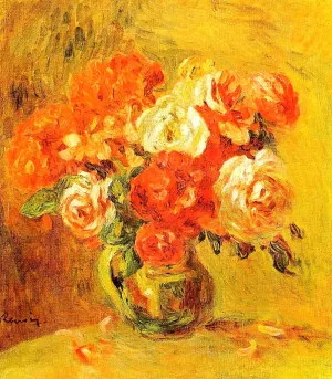 Flowers in a Vase painting by Pierre-Auguste Renoir