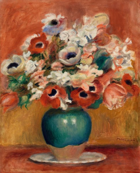 Main Product Photo of Flowers  Painting by Pierre-Auguste Renoir