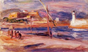 Fort Carre et Phare d'Antibes by Pierre-Auguste Renoir Oil Painting