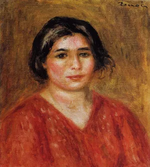 Gabrielle in a Red Blouse by Pierre-Auguste Renoir - Oil Painting Reproduction