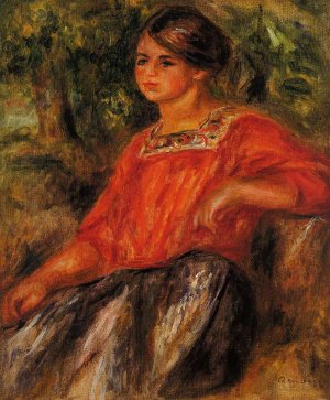 Gabrielle in the Garden at Cagnes by Pierre-Auguste Renoir Oil Painting