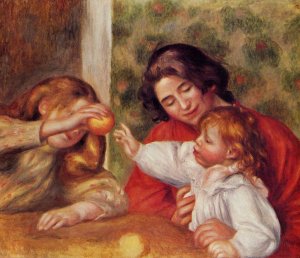 Gabrielle, Jean and a Little Girl by Pierre-Auguste Renoir Oil Painting