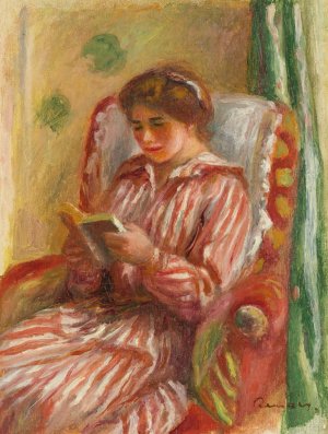 Gabrielle Lisant by Pierre-Auguste Renoir Oil Painting