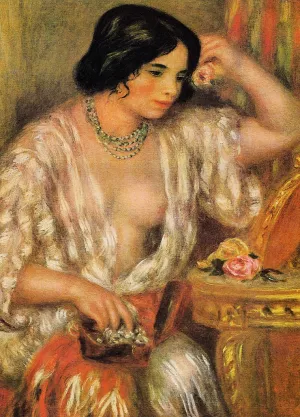 Gabrielle Wearing Jewelry by Pierre-Auguste Renoir - Oil Painting Reproduction
