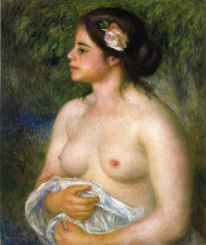 Gabrielle with a Rose also known as The Sicilian Woman by Pierre-Auguste Renoir Oil Painting