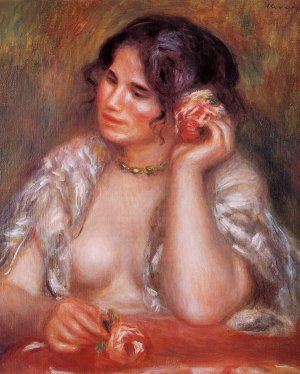 Gabrielle with a Rose by Pierre-Auguste Renoir Oil Painting