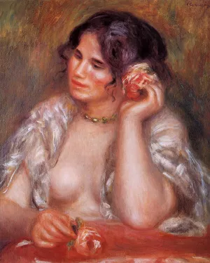 Gabrielle with a Rose by Pierre-Auguste Renoir Oil Painting