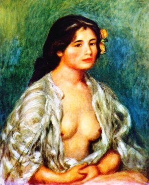 Gabrielle with Open Blouse by Pierre-Auguste Renoir Oil Painting