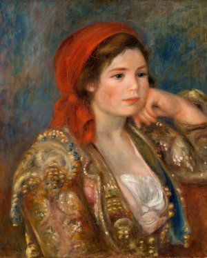 Girl in a Spanish Jacket by Pierre-Auguste Renoir Oil Painting