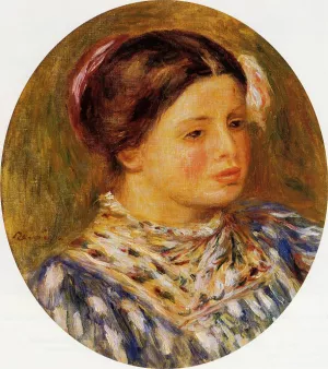 Girl in Blue by Pierre-Auguste Renoir - Oil Painting Reproduction