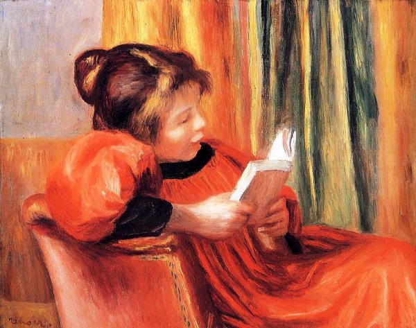 Main Product Photo of Girl Reading Painting by Pierre-Auguste Renoir