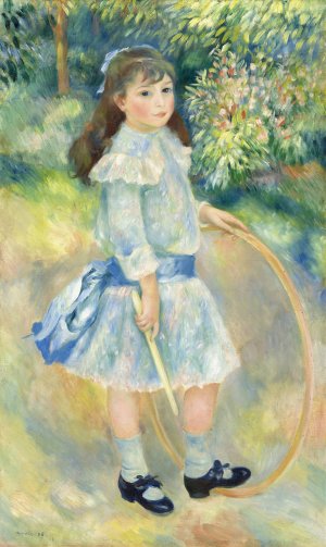 Girl with a Hoop by Pierre-Auguste Renoir Oil Painting
