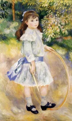 Girl with a Hoop by Pierre-Auguste Renoir - Oil Painting Reproduction