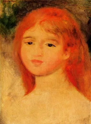 Girl with Auburn Hair by Pierre-Auguste Renoir - Oil Painting Reproduction
