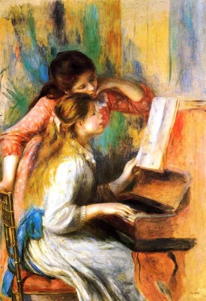 Girls at the Piano painting by Pierre-Auguste Renoir