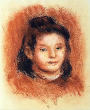 Girl's Head by Pierre-Auguste Renoir Oil Painting