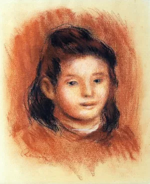 Girl's Head by Pierre-Auguste Renoir - Oil Painting Reproduction