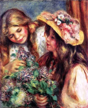 Girls with Lilacs painting by Pierre-Auguste Renoir