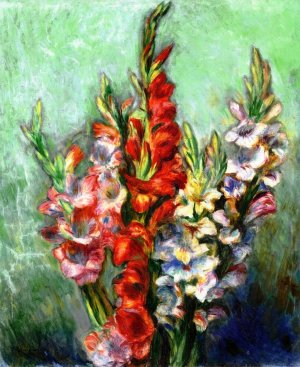Gladiolas Oil painting by Pierre-Auguste Renoir