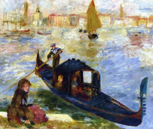 Gondola, Venice by Pierre-Auguste Renoir - Hand-Painted Oil Painting Reproduction