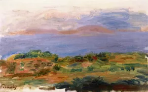 Green Cliff and Sea by Pierre-Auguste Renoir Oil Painting