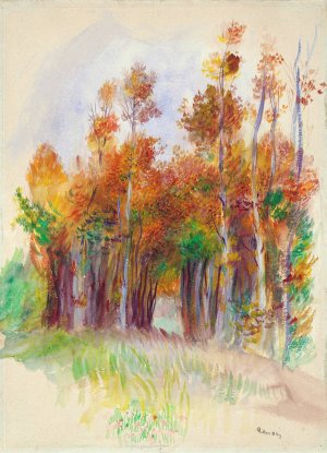 Grove of Trees by Pierre-Auguste Renoir Oil Painting