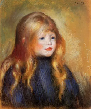 Head of a Child also known as Edmond Renoir by Pierre-Auguste Renoir - Oil Painting Reproduction