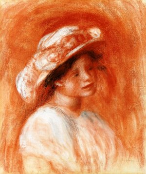 Head of a Girl by Pierre-Auguste Renoir Oil Painting