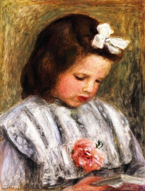 Head of a Little Girl Oil painting by Pierre-Auguste Renoir