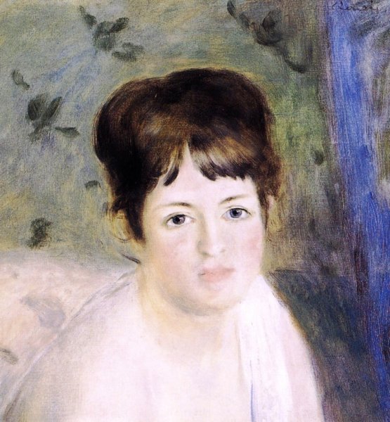 Head of a Woman by Pierre-Auguste Renoir - Hand-Painted Oil Painting Reproduction