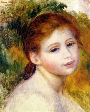 Head of a Woman by Pierre-Auguste Renoir Oil Painting