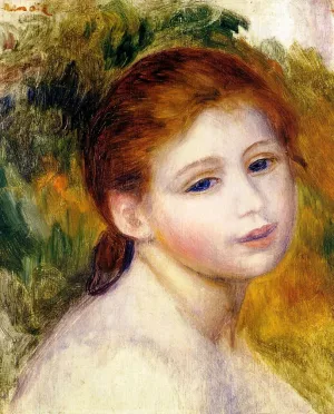 Head of a Woman Oil painting by Pierre-Auguste Renoir