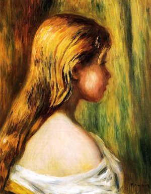 Head of a Young Girl III by Pierre-Auguste Renoir Oil Painting