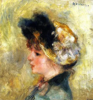 Head of a Young Girl by Pierre-Auguste Renoir - Oil Painting Reproduction