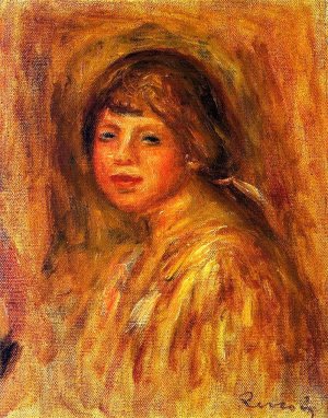 Head of a Young Woman 2 by Pierre-Auguste Renoir Oil Painting