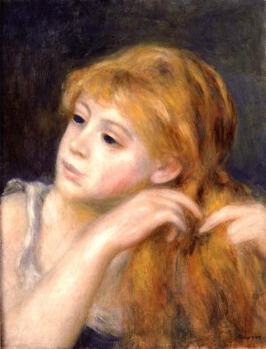 Head of a Young Woman 4 by Pierre-Auguste Renoir Oil Painting