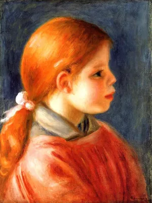 Head of a Young Woman 5 painting by Pierre-Auguste Renoir