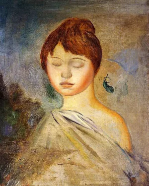 Head of a Young Woman 6 by Pierre-Auguste Renoir Oil Painting