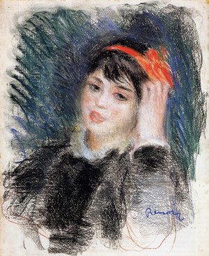 Head of a Young Woman by Pierre-Auguste Renoir Oil Painting
