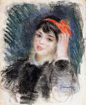 Head of a Young Woman by Pierre-Auguste Renoir Oil Painting